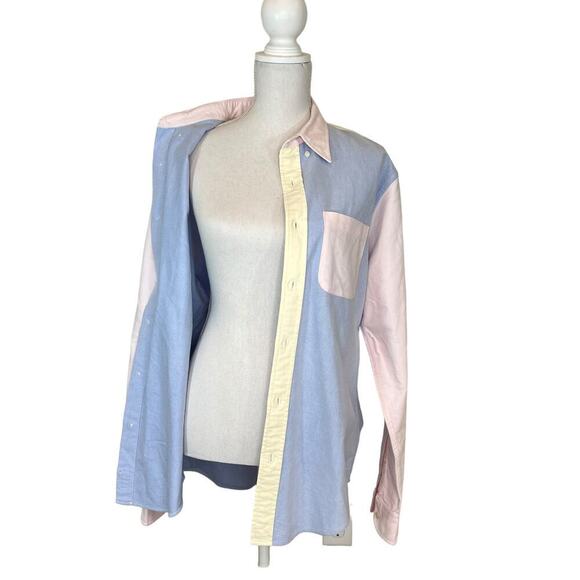 Abercrombie & Fitch Top Long Sleeve Colorblock Shirt Size L - Picture 5 of 7